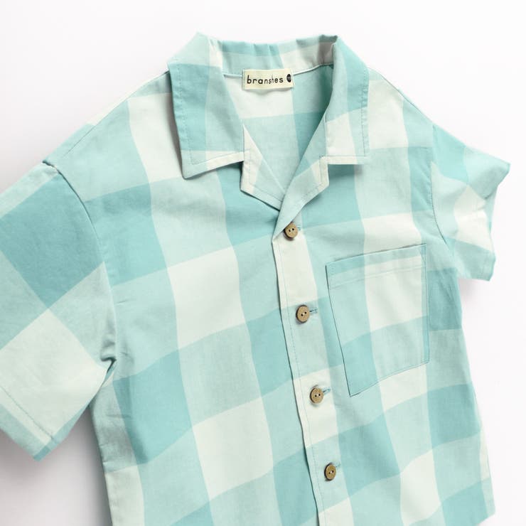 【おそろい】ブロック チェック半袖シャツ/綿100%/ペア/リンク コーデ | ブランシェス | 詳細画像15 