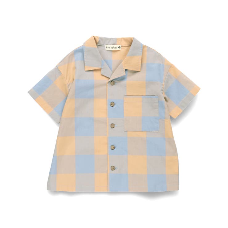 【おそろい】ブロック チェック半袖シャツ/綿100%/ペア/リンク コーデ | ブランシェス | 詳細画像2 