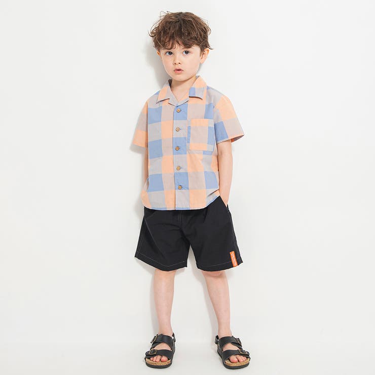 【おそろい】ブロック チェック半袖シャツ/綿100%/ペア/リンク コーデ | ブランシェス | 詳細画像4 