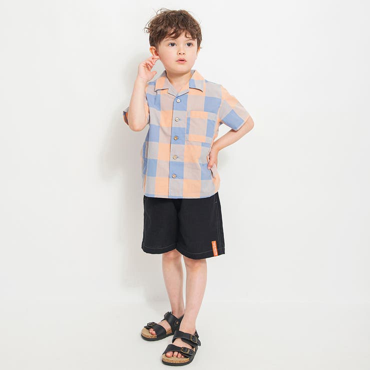 【おそろい】ブロック チェック半袖シャツ/綿100%/ペア/リンク コーデ | ブランシェス | 詳細画像5 