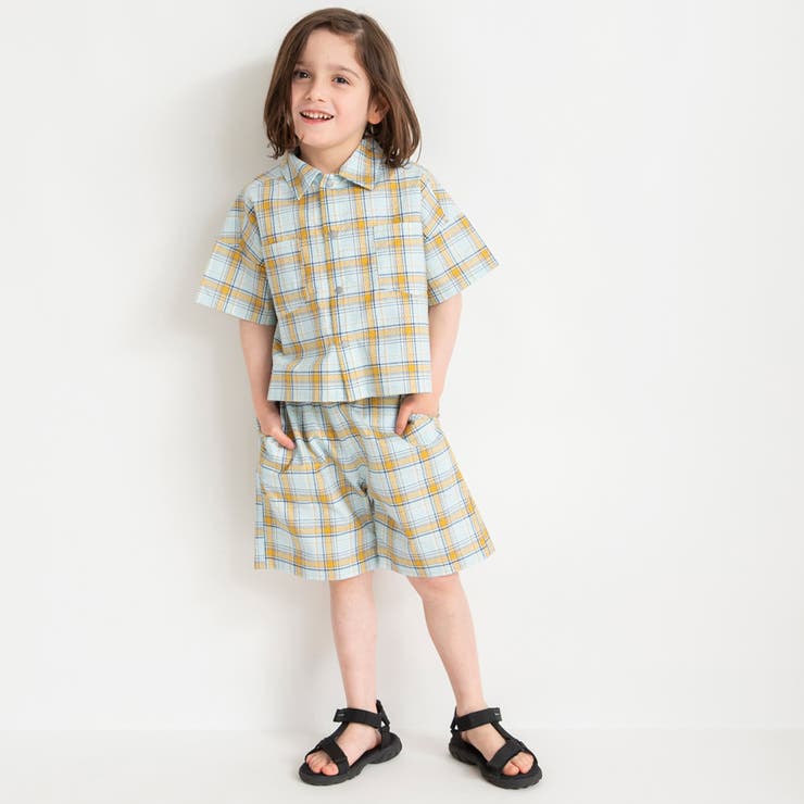 【おそろい】ぽこぽこ／サッカーチェック柄ハーフパンツ | ブランシェス | 詳細画像13 