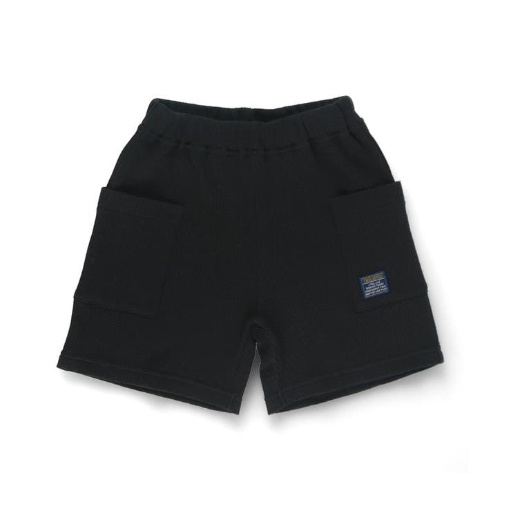 ブラック | 【プチプラ】やわらかワッフル ハーフパンツ/ショートパンツ | ブランシェス