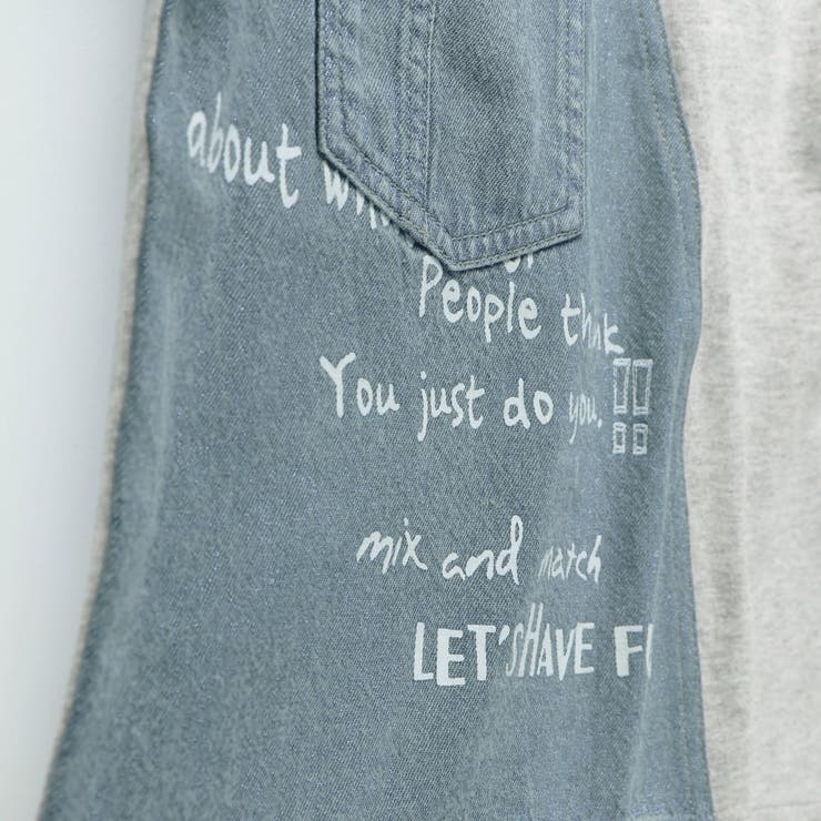 デニム切り替え長袖Tシャツ | ブランシェス | 詳細画像10 