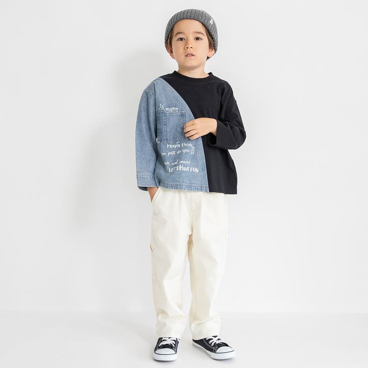 デニム切り替え長袖Tシャツ | ブランシェス | 詳細画像17 