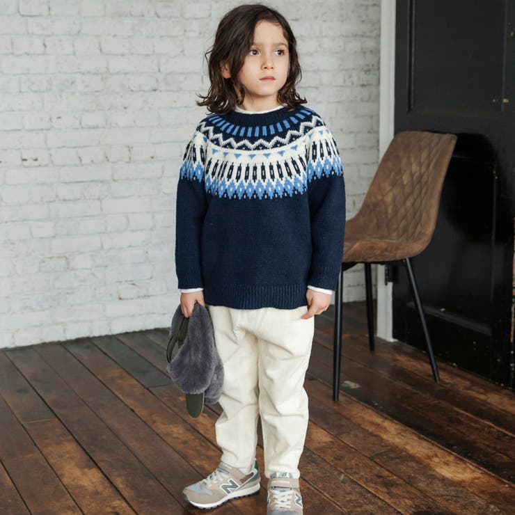 幾何学柄ニット キッズ 男の子 | ブランシェス | 詳細画像17 