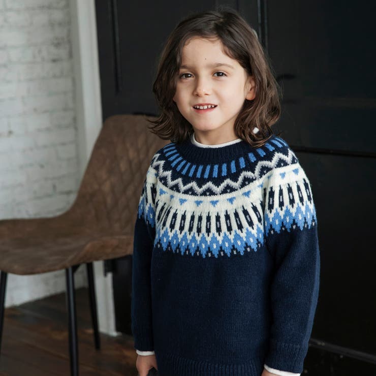 幾何学柄ニット キッズ 男の子 | ブランシェス | 詳細画像20 