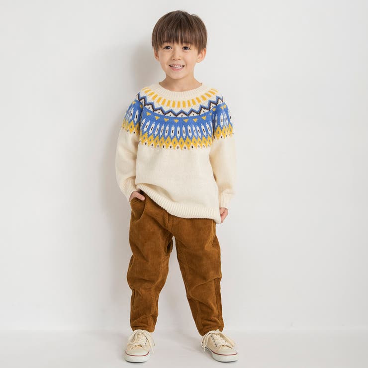 幾何学柄ニット キッズ 男の子 | ブランシェス | 詳細画像3 