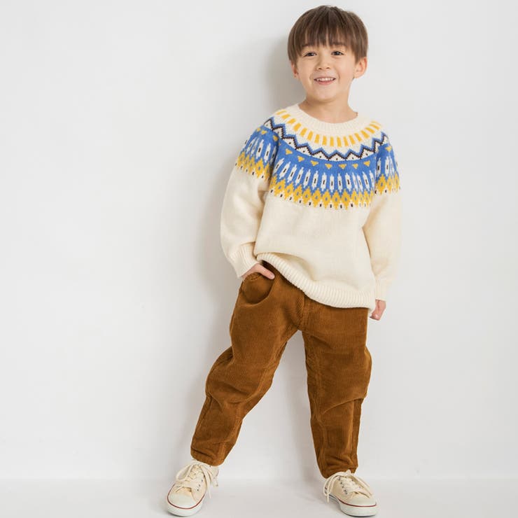 幾何学柄ニット キッズ 男の子 | ブランシェス | 詳細画像4 