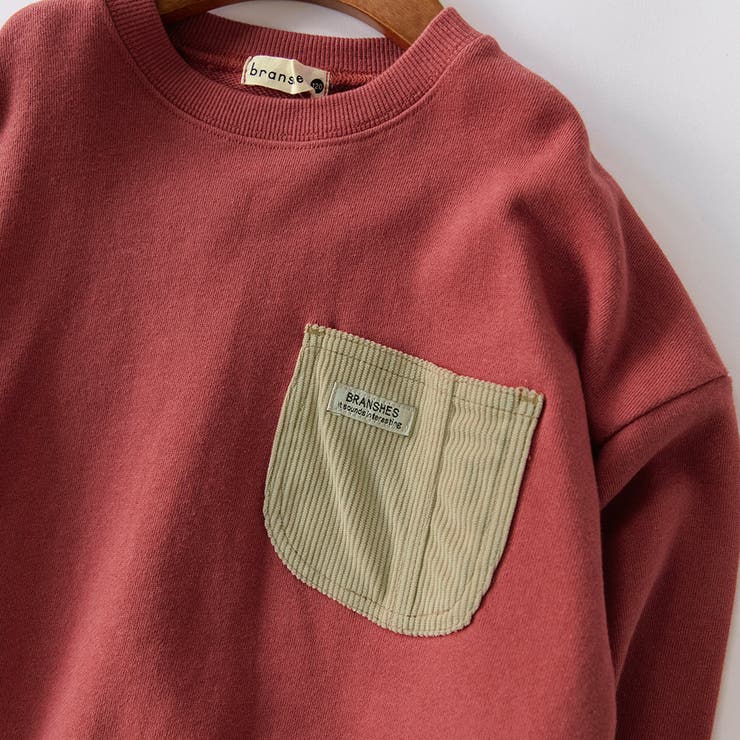 【デニム/異素材ポケット付】裏毛トレーナー | ブランシェス | 詳細画像18 