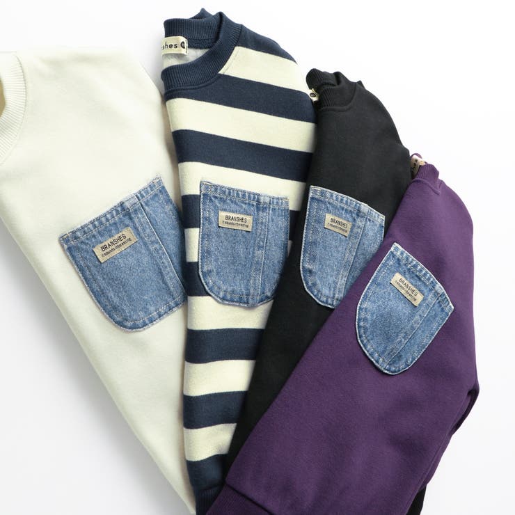 【あったか デニム ポケット付】裏起毛トレーナー | ブランシェス | 詳細画像3 