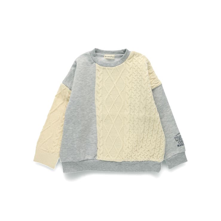 ケーブルニット切替 裏起毛トレーナー キッズ | ブランシェス | 詳細画像13 