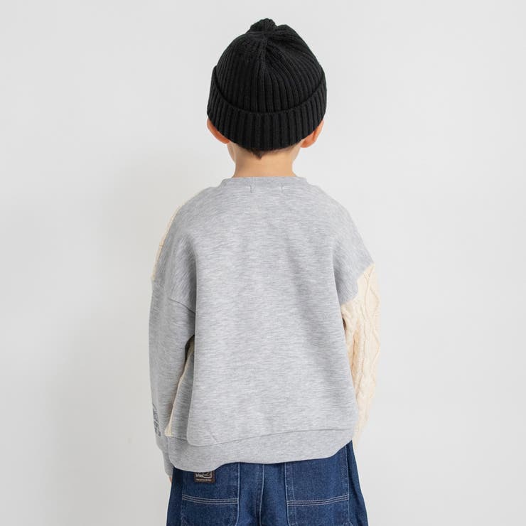 ケーブルニット切替 裏起毛トレーナー キッズ | ブランシェス | 詳細画像17 