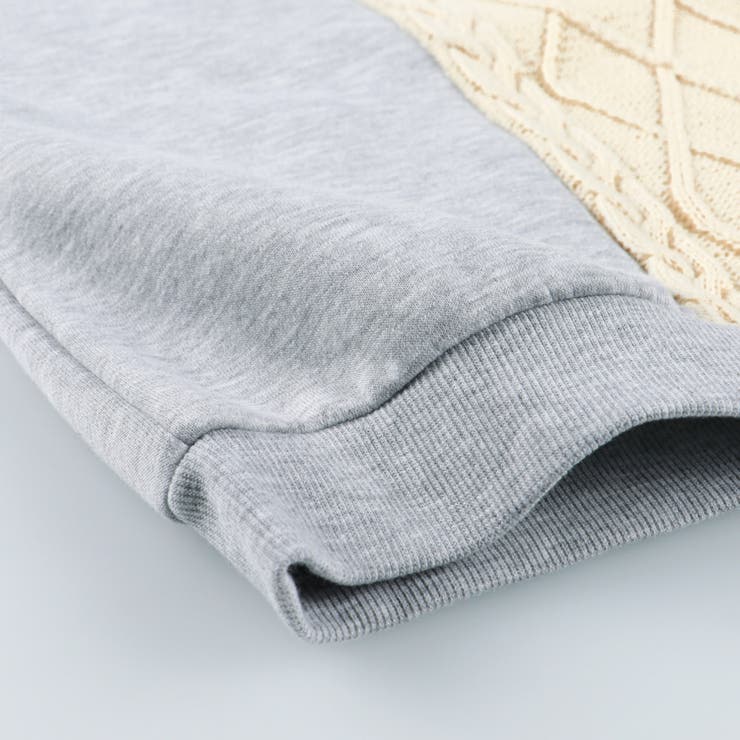 ケーブルニット切替 裏起毛トレーナー キッズ | ブランシェス | 詳細画像21 