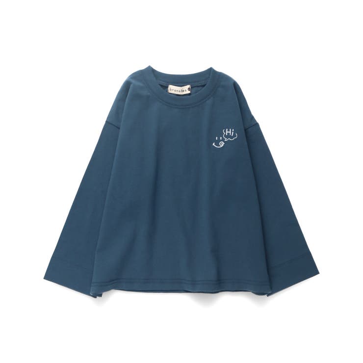 ネイビーブルー | ワンポイント刺繍長袖Tシャツ ロンT/男の子/女の子/150cm/2WAY | ブランシェス