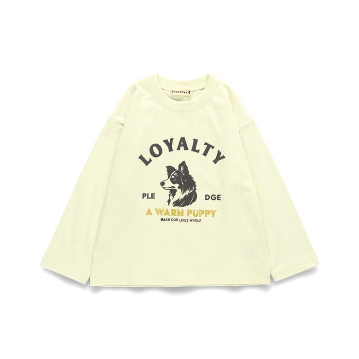 08:ライトベージュA_犬 | アソートグラフィック長袖Tシャツ ロンT 男の子 | ブランシェス