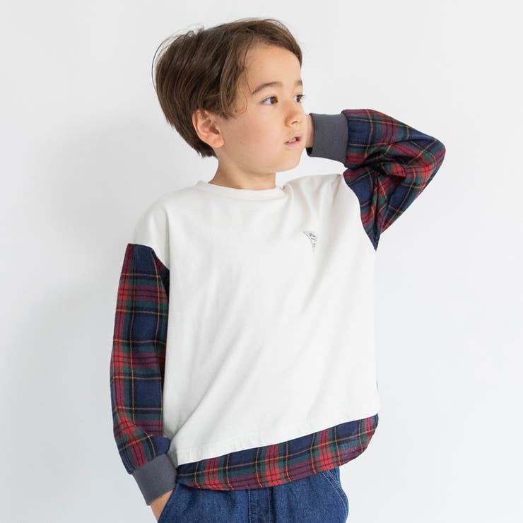 ライトグレー | 長袖Tシャツ ロンT レイヤード | ブランシェス