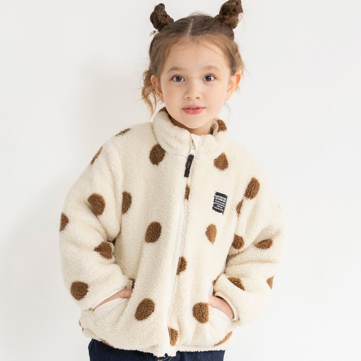 アイボリー | 中綿ボア リバーシブル ブルゾン | ブランシェス