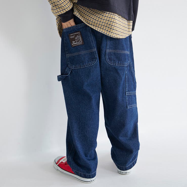 ネイビーブルー | 裏起毛ペインター パンツ 150cm | ブランシェス