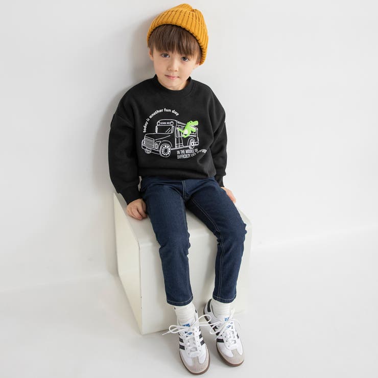 プレミアムストレッチ裏起毛パンツ デニム ロングパンツ | ブランシェス | 詳細画像3 