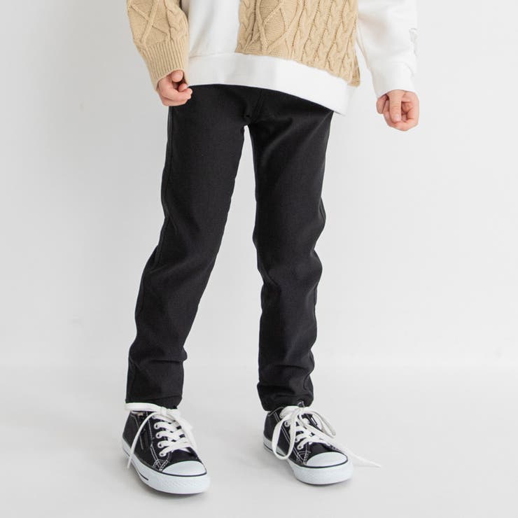 ブラック | プレミアムストレッチ裏起毛パンツ 150cm 女の子 | ブランシェス