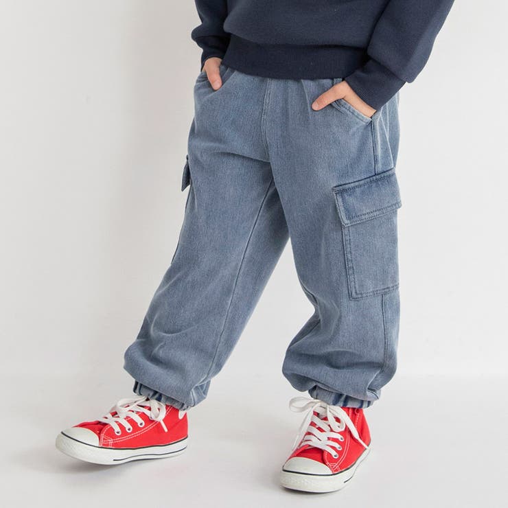 ブルー | 裏起毛やわらかカーゴパンツ 裏起毛パンツ 男の子 | ブランシェス