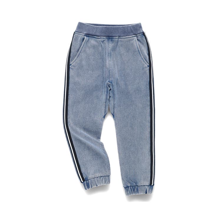 ブルー | サイドライン入りジョガーパンツ 裏起毛 ロングパンツ | ブランシェス