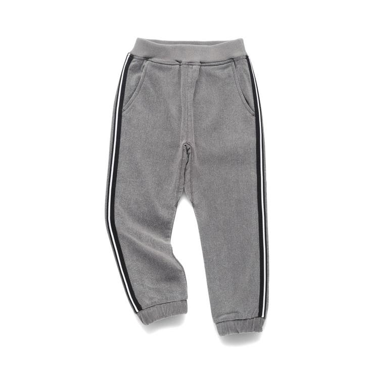 グレー | サイドライン入りジョガーパンツ 裏起毛 ロングパンツ | ブランシェス