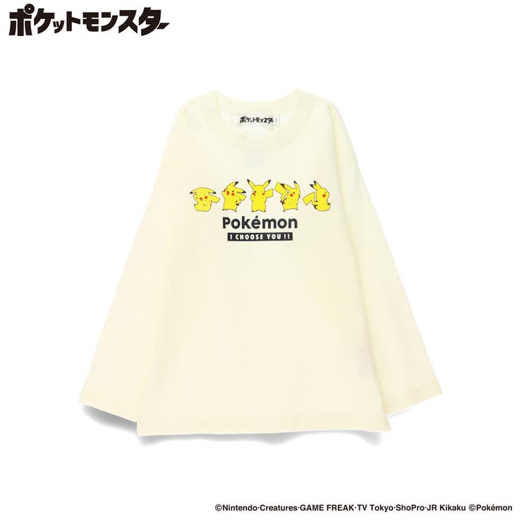 92:アイボリー | 【Pokemon /ポケモン】ロンT 長袖Tシャツ | ブランシェス