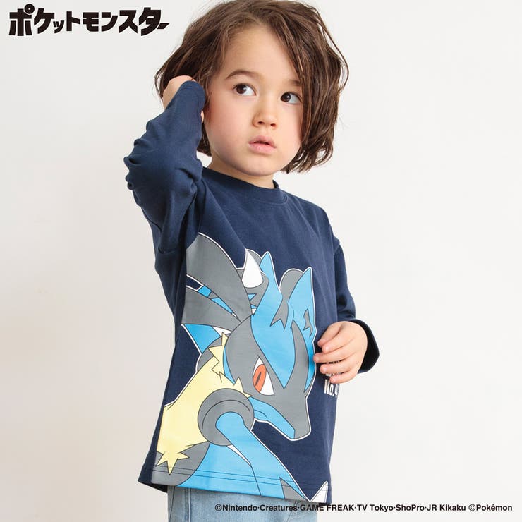 93:ネイビーブルー | 【Pokemon /ポケモン】ロンT 長袖Tシャツ | ブランシェス