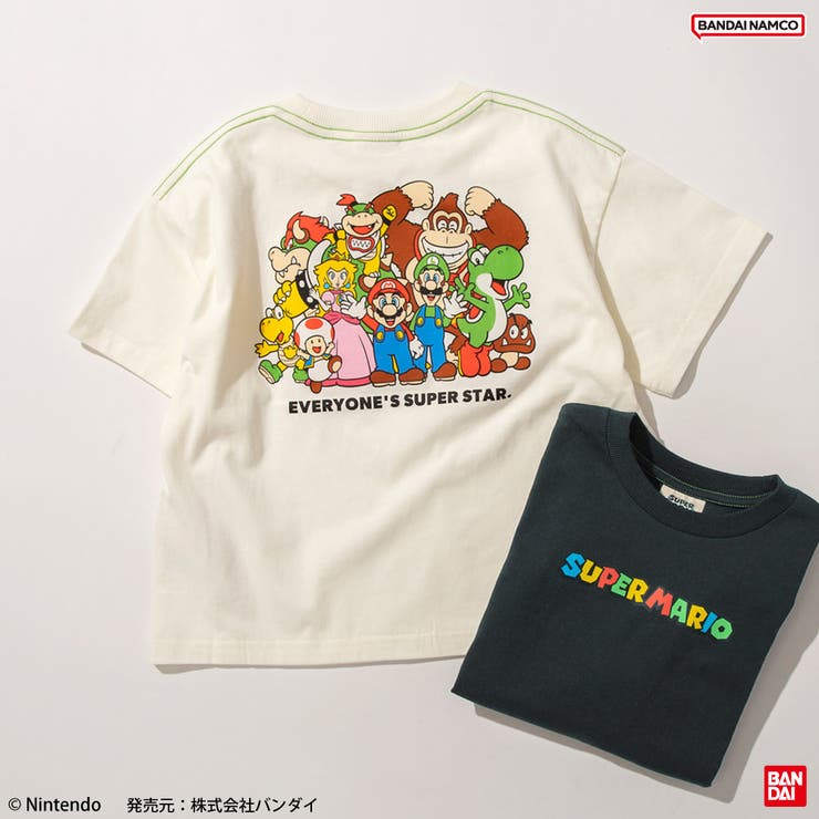 オフホワイト | 【スーパーマリオ】半袖Tシャツ/マリオ/コラボ | ブランシェス