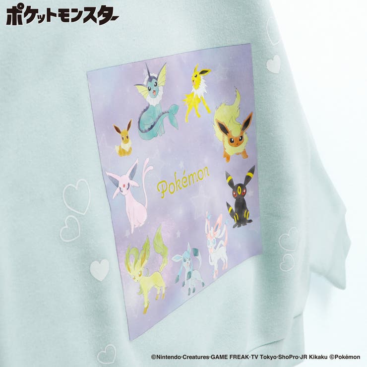 20水色_イーブイ他 | 裏起毛トレーナー 150cm キッズ | ブランシェス