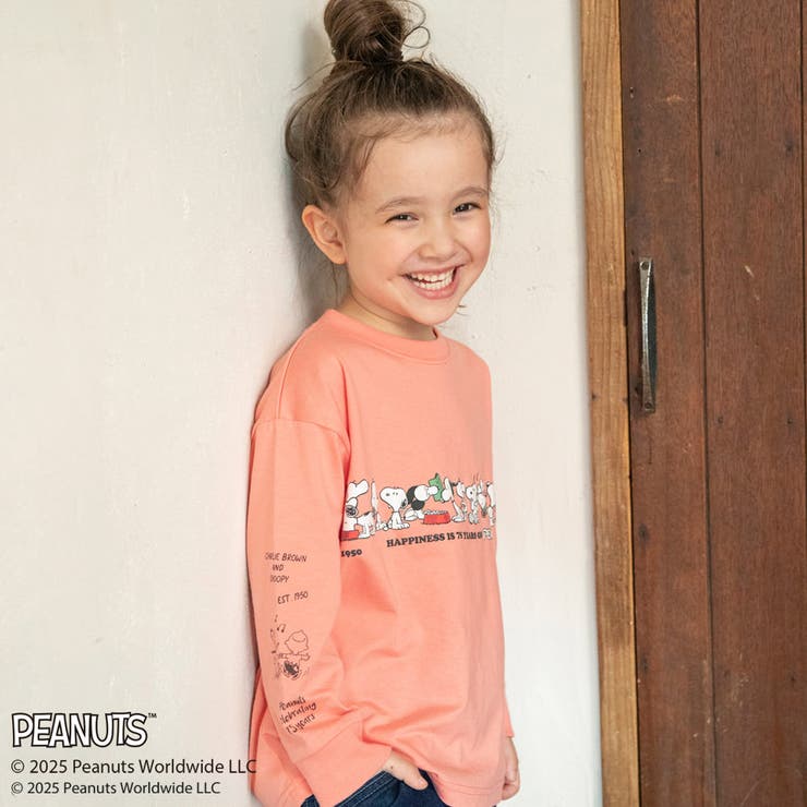 ライトオレンジ | ×ブランシェス 長袖Tシャツ スヌーピー | ブランシェス