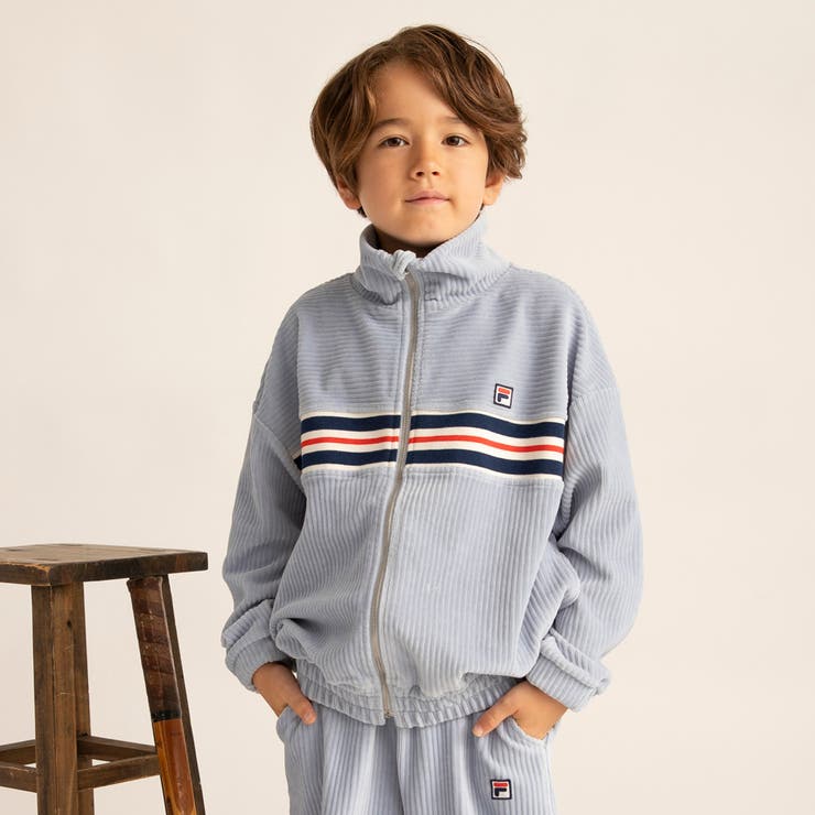 ブルー | 【FILA別注セットアップ可】ニットコール ジャケット 150cm | ブランシェス