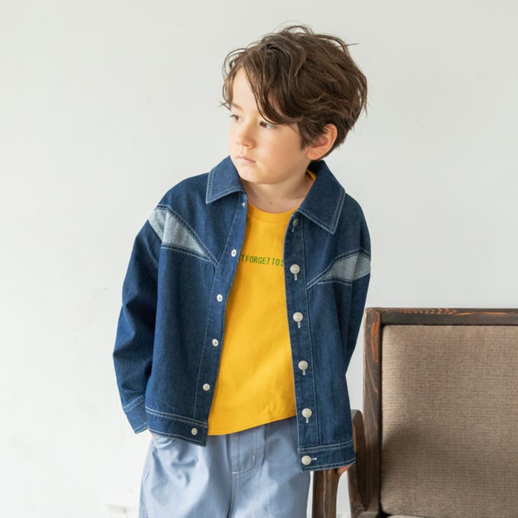 ネイビーブルー | ライトオンスデニムジャケット | ブランシェス