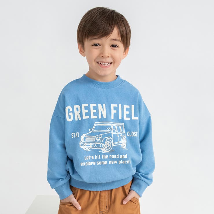 ブルー | 【ブランシェスmini】まえうしろどっちも着られるトレーナー | ブランシェス