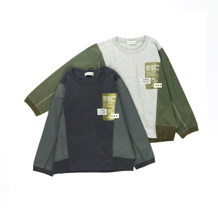 異素材MIX長袖Tシャツ | ブランシェス | 詳細画像3 