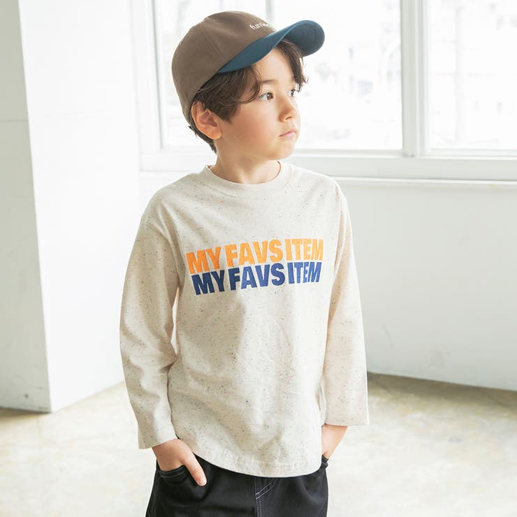 アイボリー | 【つぶつぶとあらびき】ロゴ長袖Ｔシャツ | ブランシェス