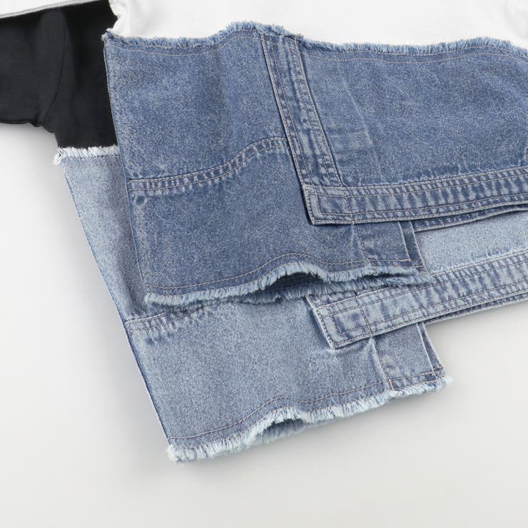 【デニム×コットン】異素材レイヤード長袖Tシャツ キッズ 男の子 | ブランシェス | 詳細画像12 