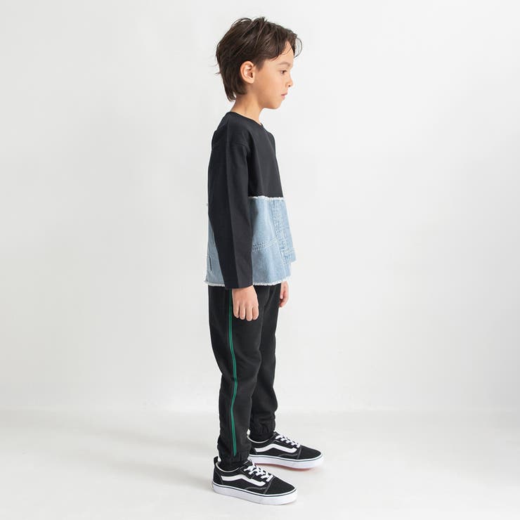 【デニム×コットン】異素材レイヤード長袖Tシャツ キッズ 男の子 | ブランシェス | 詳細画像18 
