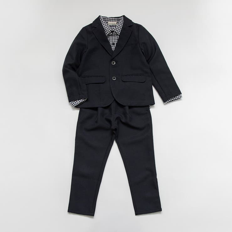 ネイビー ジャケット+ロング パンツ+ギンガム | ブランシェス | 詳細画像2 