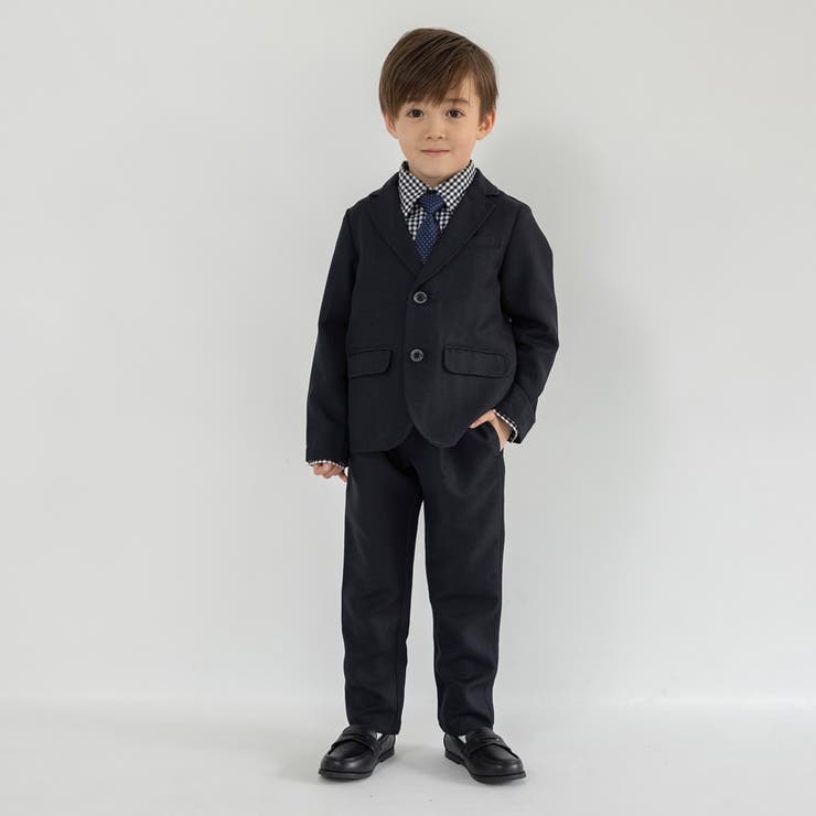 ネイビー ジャケット+ロング パンツ+ギンガム | ブランシェス | 詳細画像3 