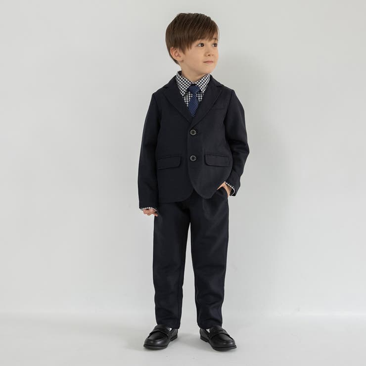 ネイビー ジャケット+ロング パンツ+ギンガム | ブランシェス | 詳細画像4 