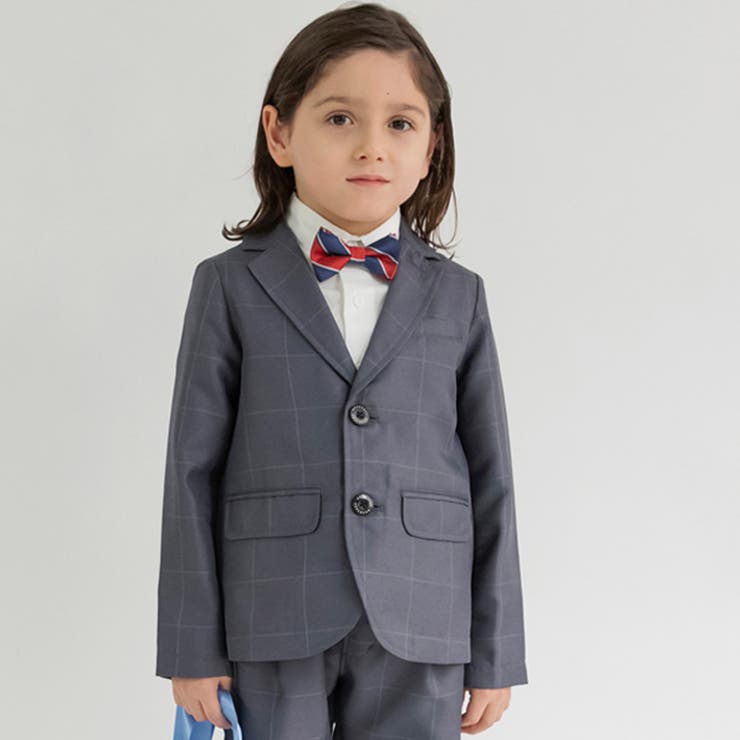 グレーチェック ジャケット＋ロング パンツ＋白 | ブランシェス | 詳細画像7 