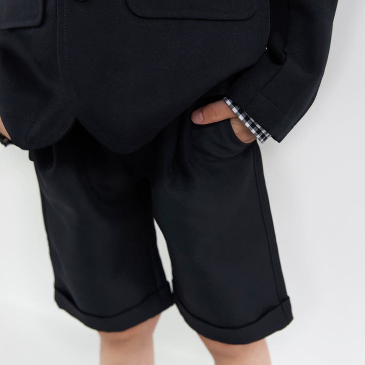 ネイビー ジャケット+ハーフ パンツ+ギンガム | ブランシェス | 詳細画像11 