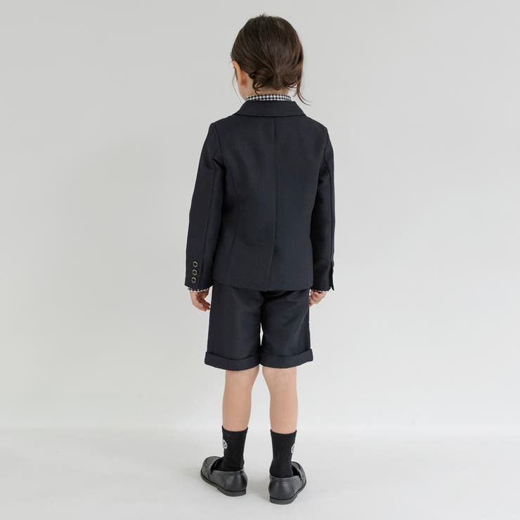 ネイビー ジャケット+ハーフ パンツ+ギンガム | ブランシェス | 詳細画像6 