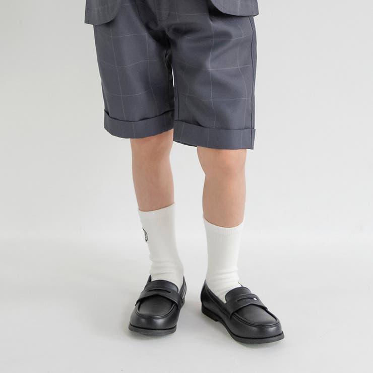 グレーチェック ジャケット＋ハーフ パンツ＋白 | ブランシェス | 詳細画像8 