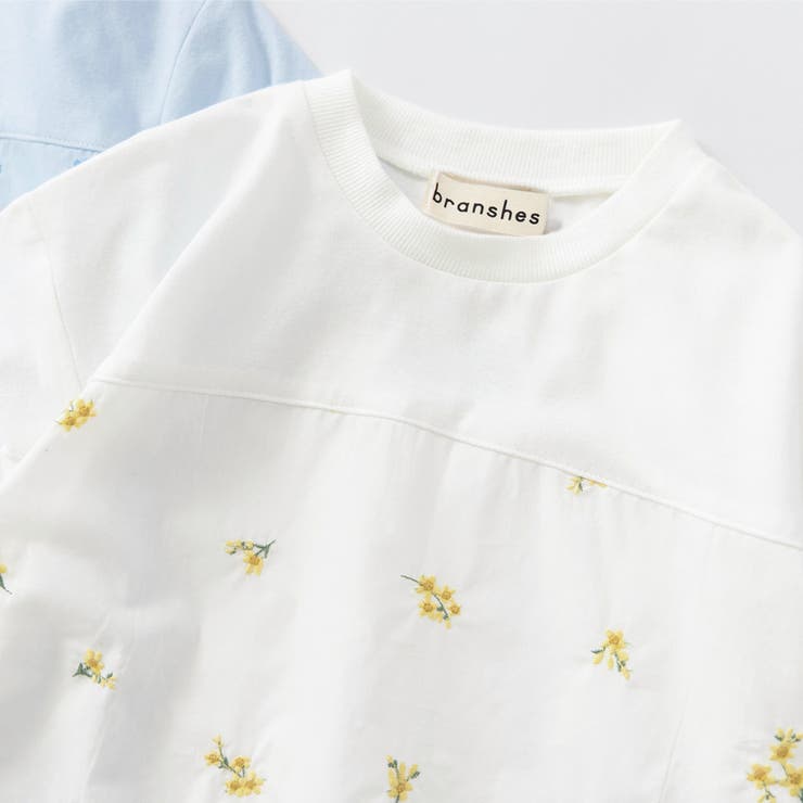 【おそろい】花刺しゅう半袖Tシャツ キッズ 女の子 | ブランシェス | 詳細画像8 