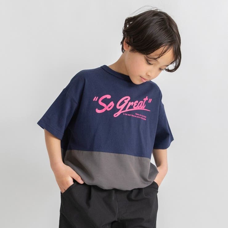 バイカラー切り替え半袖Tシャツ | ブランシェス | 詳細画像17 