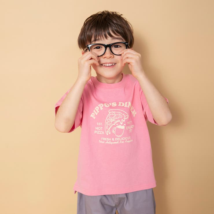 ピンク | 【WEB限定】ロゴグラフィック半袖Tシャツ | ブランシェス