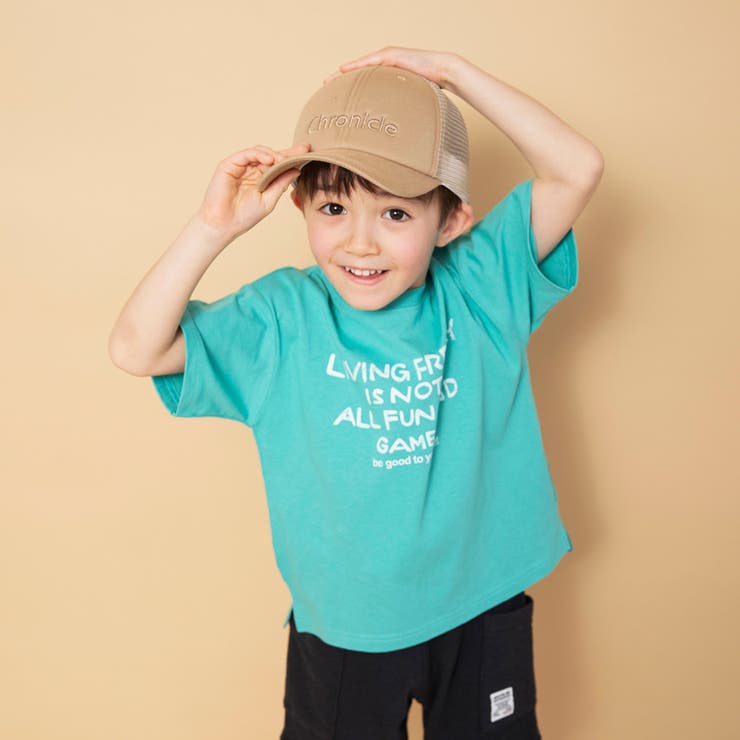 グリーン | 【WEB限定】ロゴグラフィック半袖Tシャツ | ブランシェス